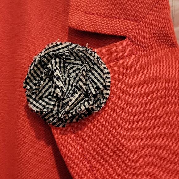 NWT Alex Mill Double Breasted Oxford Blazer in Tomato Red, S - Picture 5 of 10